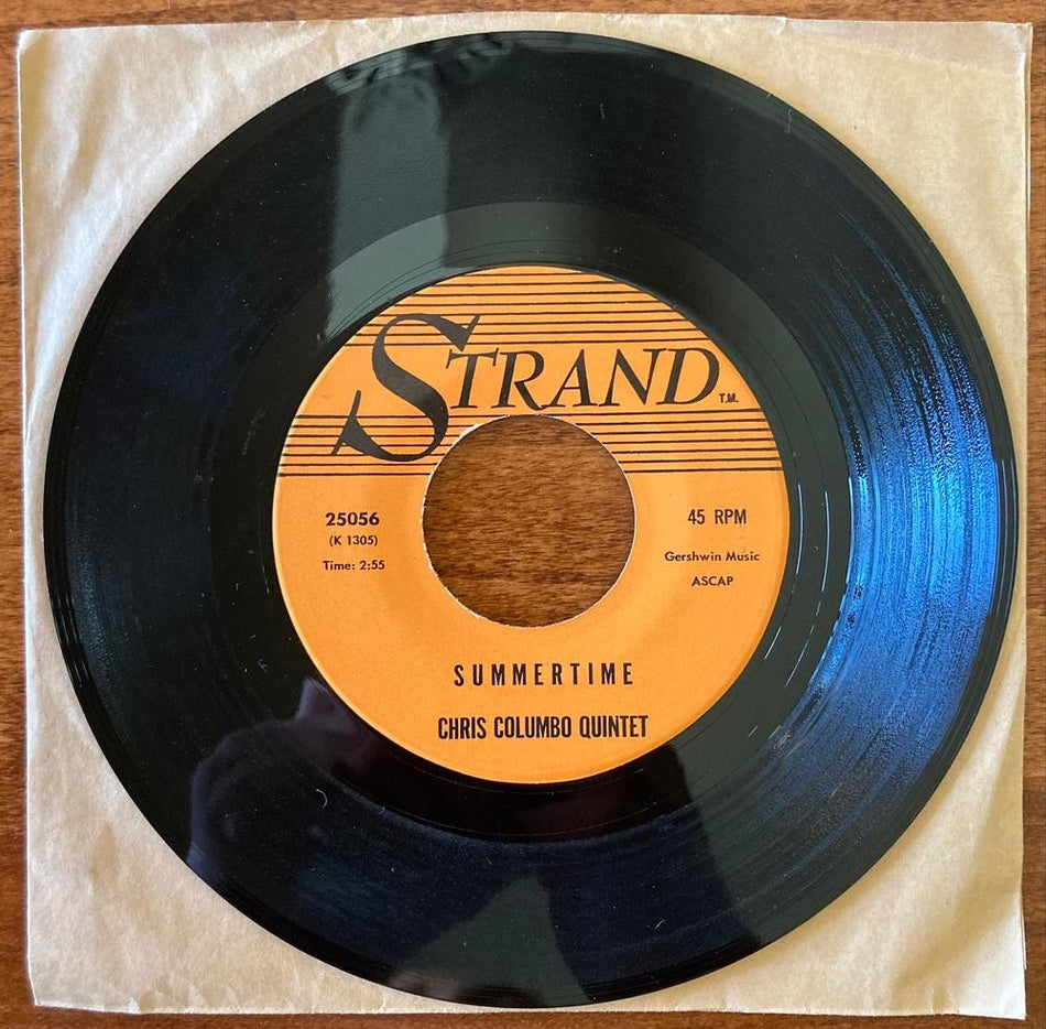 CHRIS COLUMBO QUINTET~SUMMERTIME / MINEROLOGY~1963 STRAND 7-INCH 45~SPACE-AGE
