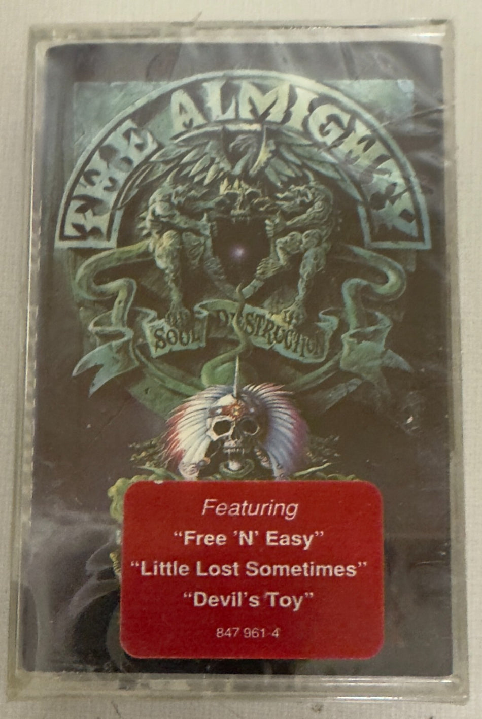 BRAND NEW SEALED CASSETTE~THE ALMIGHTY SOUL DESTRUCTION~ORIG 1991 METAL~HYPE STK