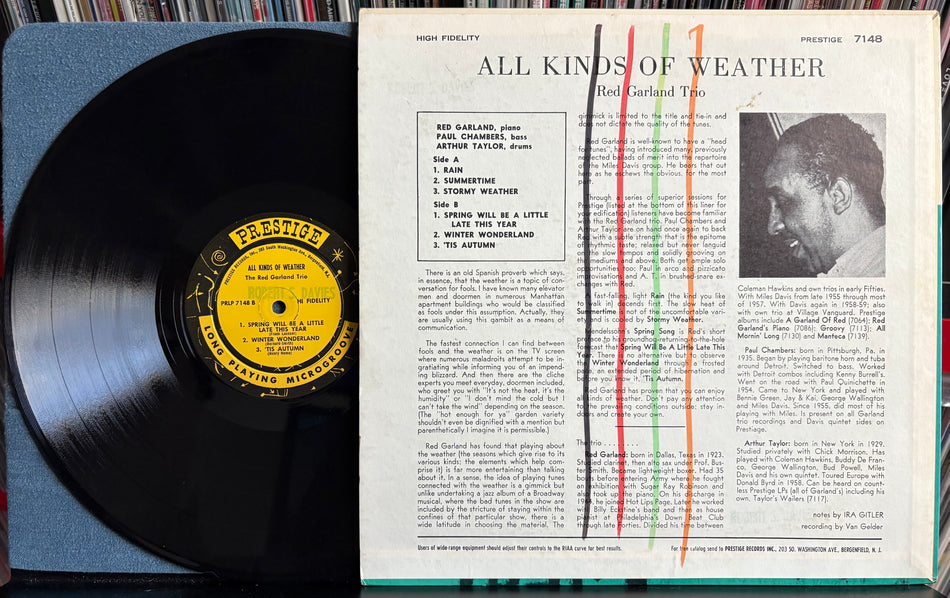 RED GARLAND ALL KINDS OF WEATHER-RARE '59 PRESTIGE MONO DEEP GROOVE 1st PRESS LP
