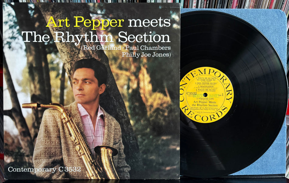 ART PEPPER MEETS THE RHYTHM SECTION-RARE ORIG 1957 MONO DG CONTEMPORARY LP-BOP