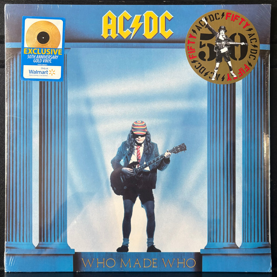 AC/DC WHO MADE WHO-SEALED 2024 WALMART EXCLUSIVE 50th ANNIVERSARY GOLD VINYL