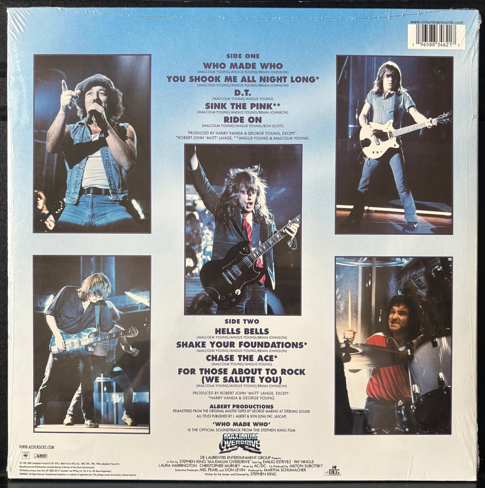 AC/DC WHO MADE WHO-SEALED 2024 WALMART EXCLUSIVE 50th ANNIVERSARY GOLD VINYL