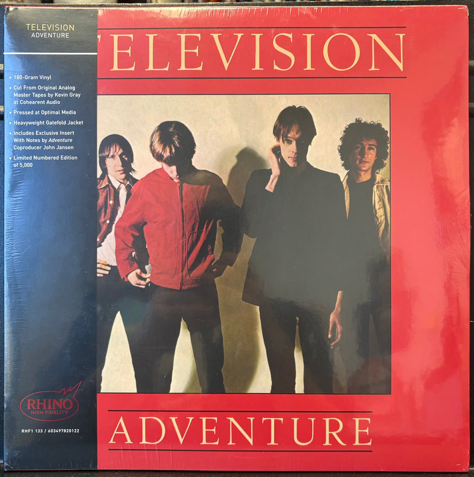 TELEVISION ADVENTURES-SEALED LIMITED EDITION NUMBERED 2025 RHINO HI-FI 180g RE LP