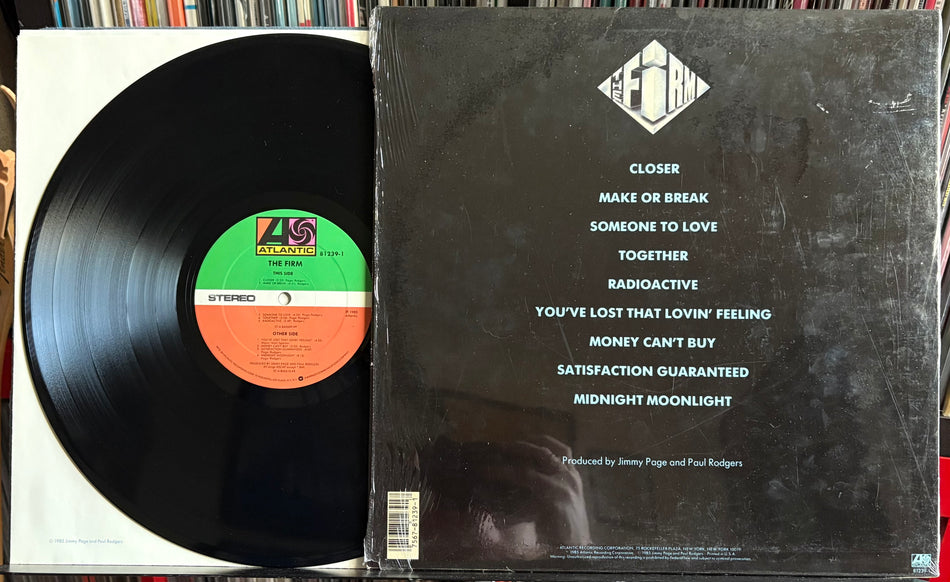 THE FIRM-NM- ORIG 1985 ATLANTIC 1st PRESS LP-SHRINK w/HYPE STICKER-INNER SLV-ROCK