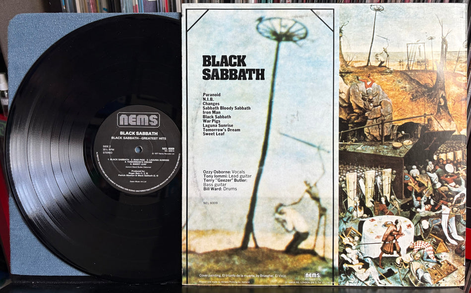 BLACK SABBATH GREATEST HITS-NM 1977 NEMS HOLLAND FIRST PRESS LP-OSBOURNE-IOMMI