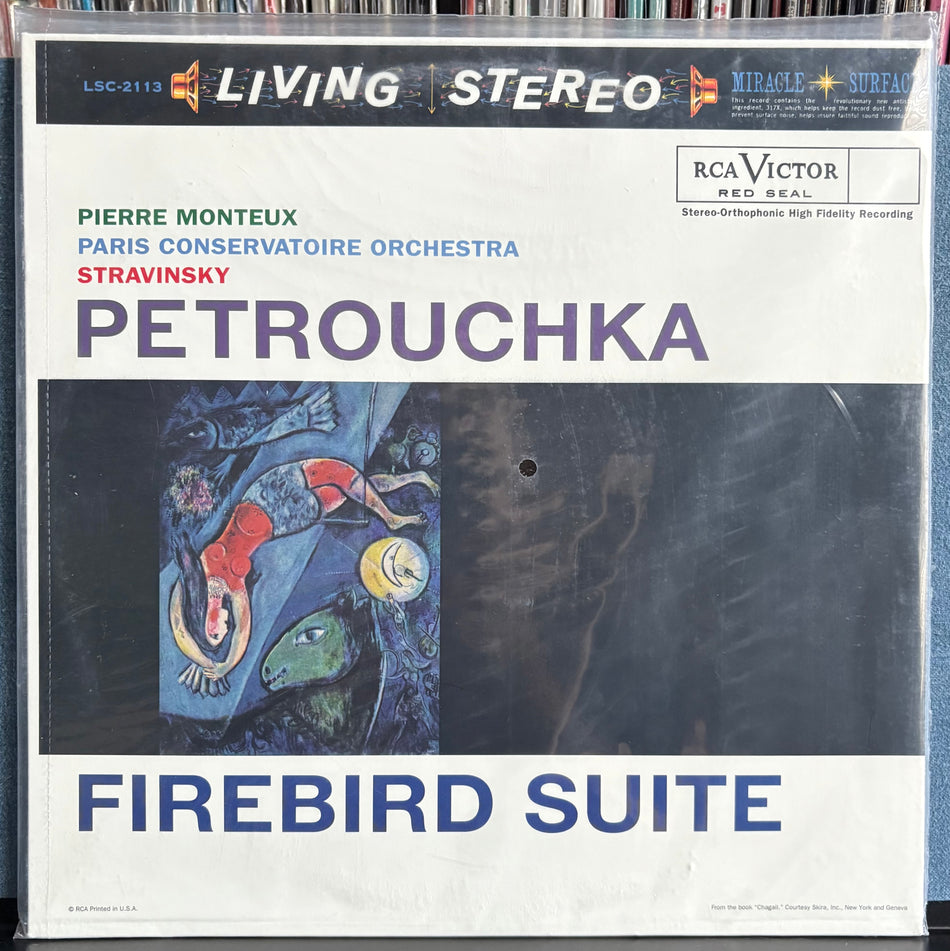 MONTEUX PARIS CONSERVATOIRE ORCH-PETROUCHKA-FIREBIRD-SEALED CLASSIC RECS LP