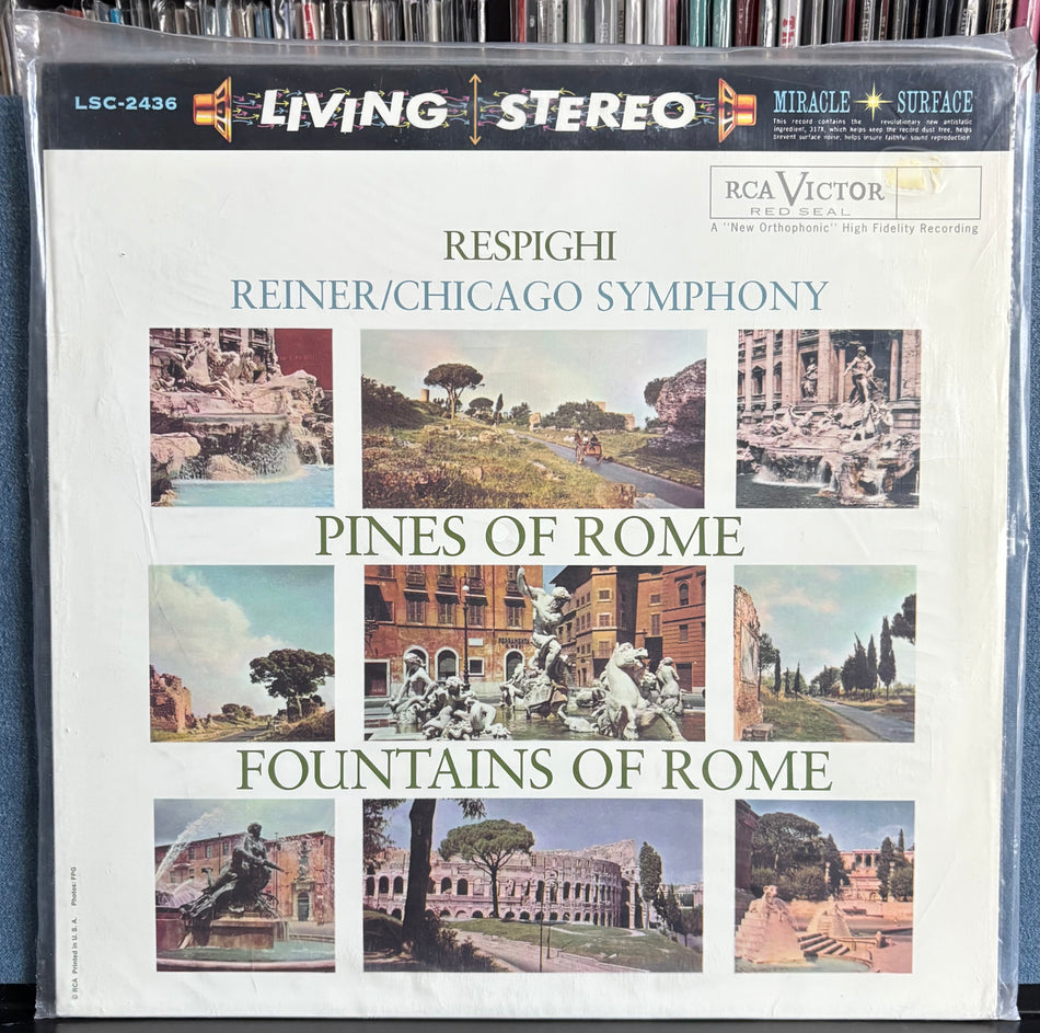 RESPIGHI-REINER/CHICAGO SYMPHONY-PINES OF ROME/FOUNTAINS-SEALED LTD '95 CLASSIC RECS LP