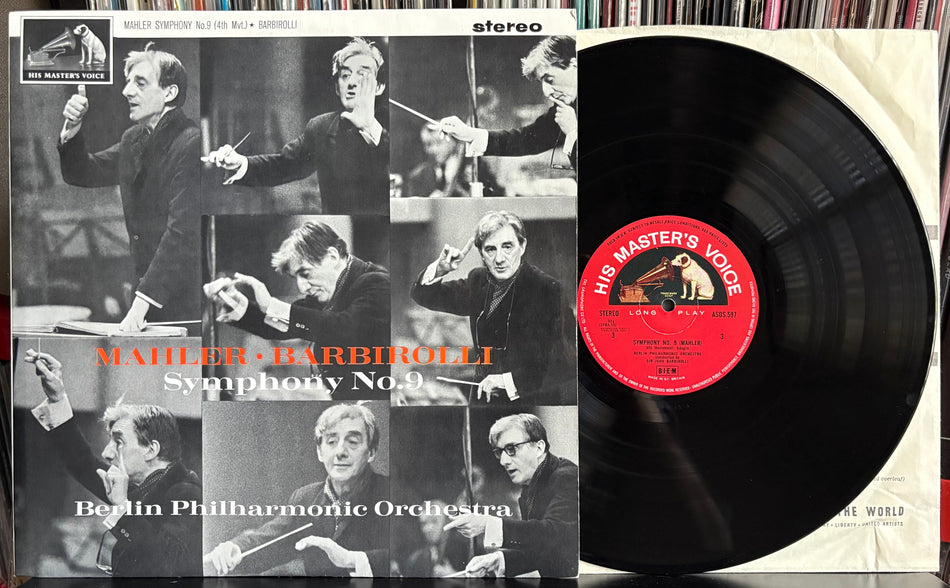 MAHLER-BARBIROLLI-SYMPHONY NO. 9 4th MVT.-BERLIN PHIL. ORCH.-LP 2 ONLY!-1964 UK LP