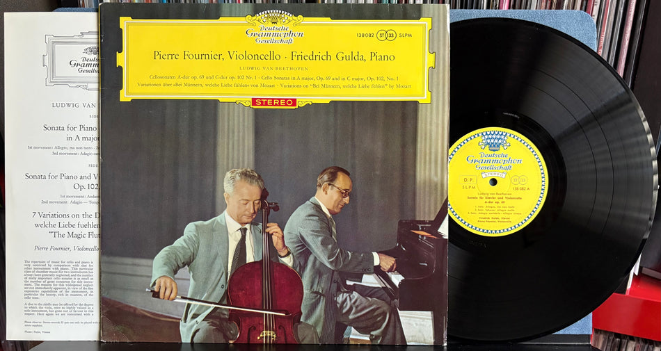 PIERRE FOURNIER-FRIEDRICH GULDA-BEETHOVEN CELLOSONATEN A-DUR OP. 69-VG++ 1960 GERMAN LP