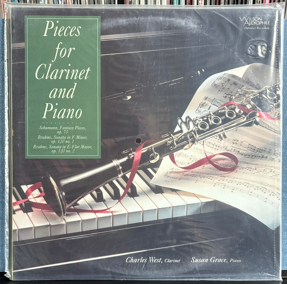 CHARLES WEST / SUSAN GRACE-PIECES FOR CLARINET AND PIANO-SEALED '91 WILSON AUDIO LP-BRAHMS