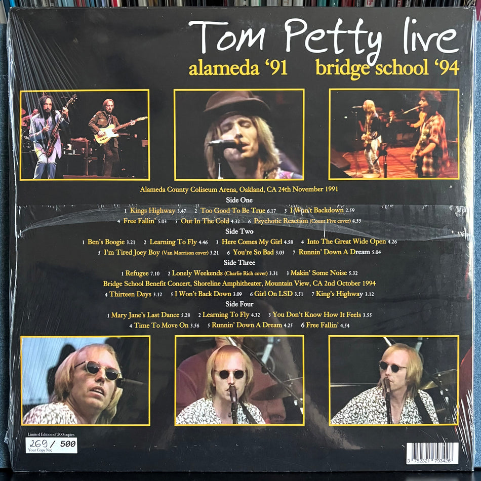 TOM PETTY LIVE ALAMEDA '91-BRIDGE SCHOOL '94-SEALED WHITE VINYL 2-LP LIMITED 269/500