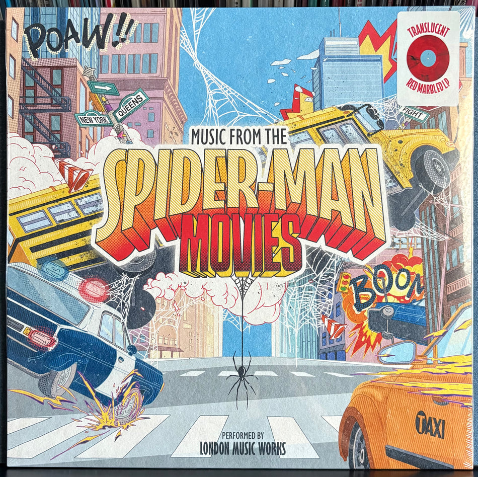 MUSIC FROM SPIDER-MAN-SEALED 2025 RED MARBLED LP-LONDON MUSIC WORKS-SOUNDTRACKS