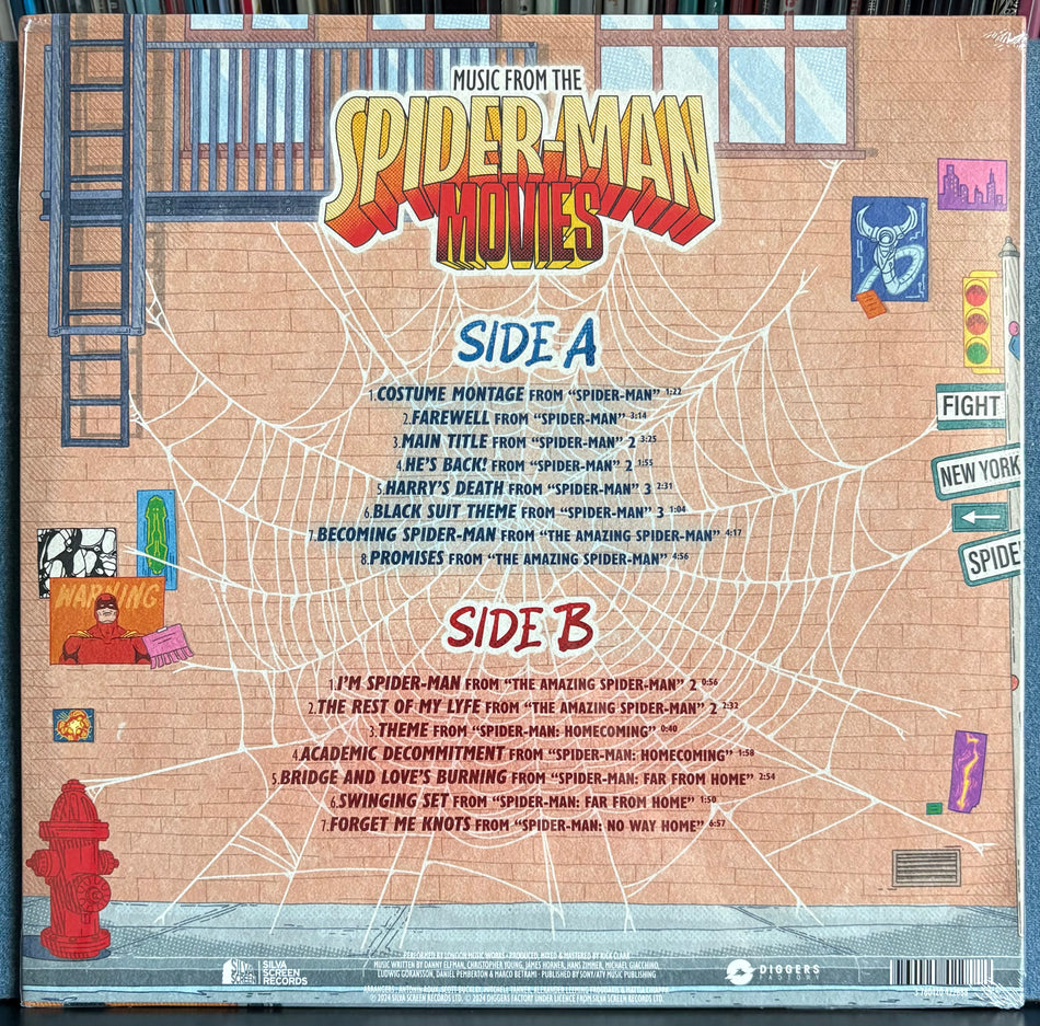 MUSIC FROM SPIDER-MAN-SEALED 2025 RED MARBLED LP-LONDON MUSIC WORKS-SOUNDTRACKS