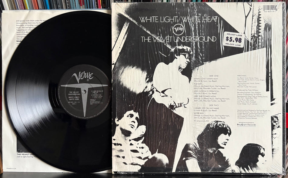 VELVET UNDERGROUND WHITE LIGHT/WHITE HEAT-VG++ 1985 HAUPPAUGE RE LP-SHRINK-INNER