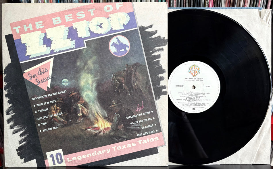 ZZ TOP THE BEST OF ZZ TOP-1979 WARNER BROS. REISSUE LP-BLUES ROCK-GIBBONS-BEARD-HILL