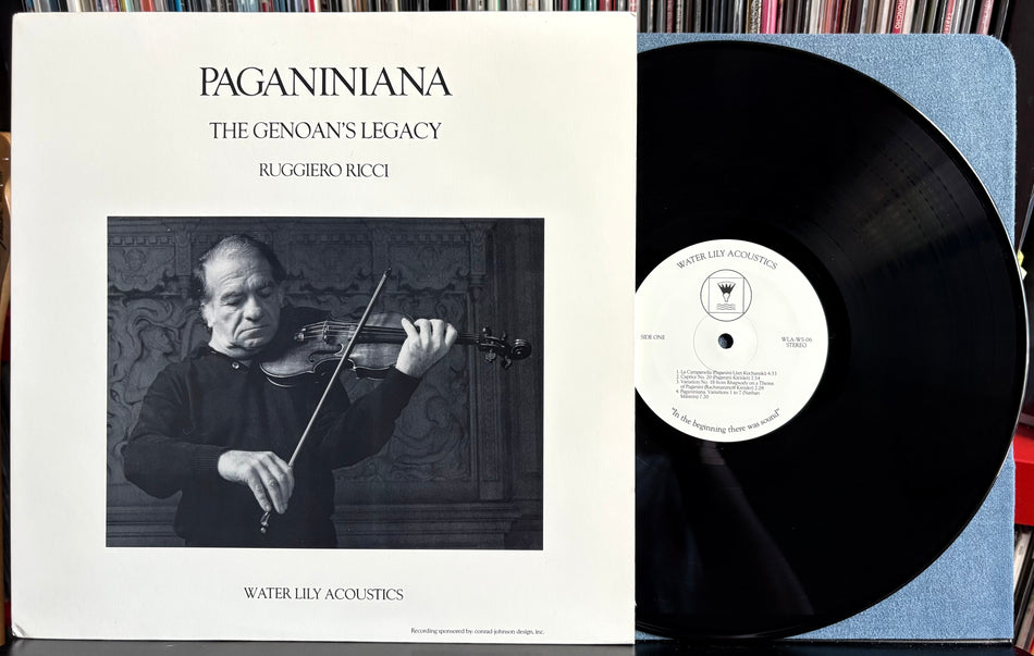 RUGGIERO RICCI PAGANINIANA-GENOAN'S LEGACY-NM- 1988 WATER LILY ACOUSTICS LP-ANALOG-CLASSICAL