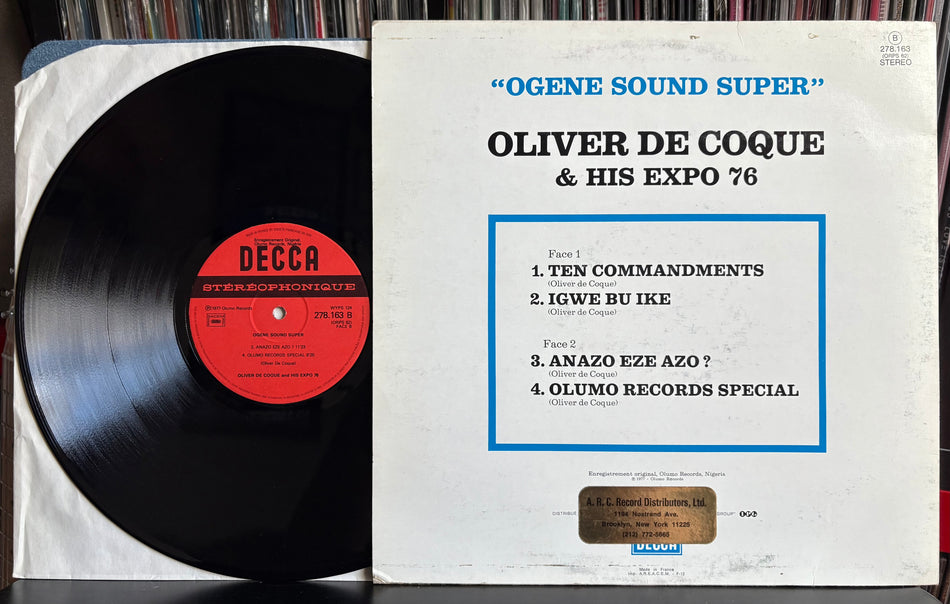 OLIVER DE COQUE +HIS EXPO 76 OGENE SOUND SUPER OF AFRICA-MARK 2-OG 1977 DECCA FRANCE LP-HIGHLIFE