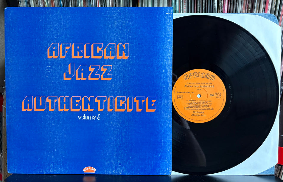 AFRICAN JAZZ AUTHENTICITÉ VOLUME 5-VG++ 1977 FRENCH COMPILATION LP-RUMBA-ORCHESTRE