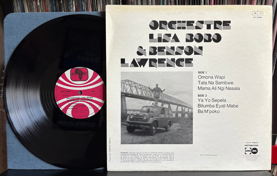 ORCHESTRE LISA BOBO + BENSON LAWRENCE-NM- 1977 SONAFRIC FRANCE LP-AFRICAN-SOUKOUS