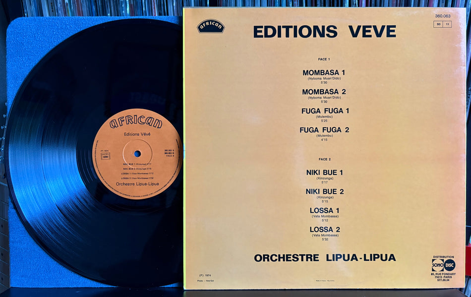 ORCHESTRE LIPUA-LIPUA EDITIONES VÉVÉ-NM- 1983 AFRICAN FRANCE COMPILATION RE LP-RUMBA