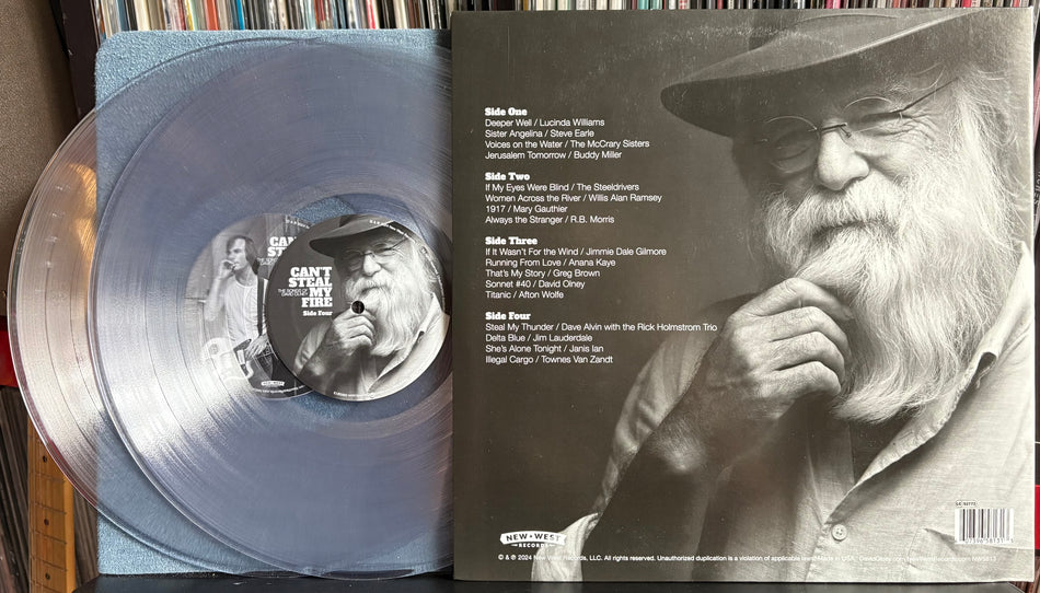 CAN'T STEAL MY FIRE: THE SONGS OF DAVID OLNEY-NM LMTD CLEAR VINYL 2-LP w/INNER-EARLE-COUNTRY