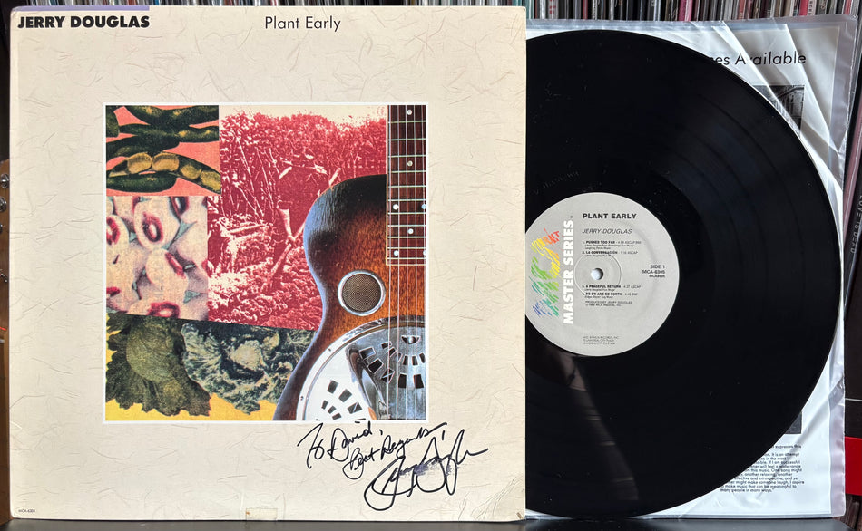 JERRY DOUGLAS PLANT EARLY-SIGNED NM- 1989 MCA MASTER SERIES PROMO COPY LP-QUIEX-BLUEGRASS