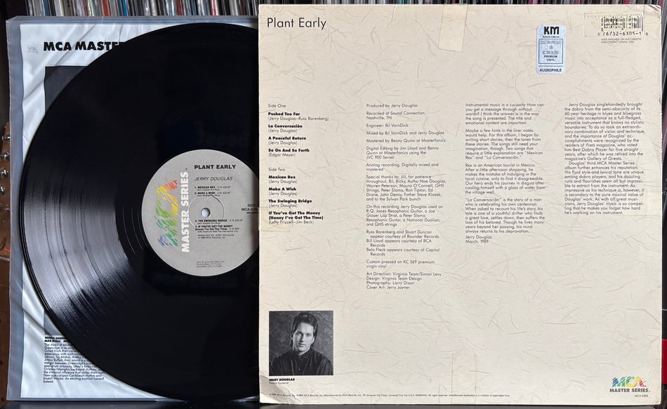 JERRY DOUGLAS PLANT EARLY-SIGNED NM- 1989 MCA MASTER SERIES PROMO COPY LP-QUIEX-BLUEGRASS