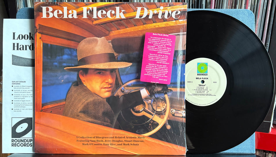 BELA FLECK DRIVE-NM 1988 ROUNDER QUIEX AUDIOPHILE 1st PRESS LP-SHRINK w/HYPE STCKR-BLUEGRASS