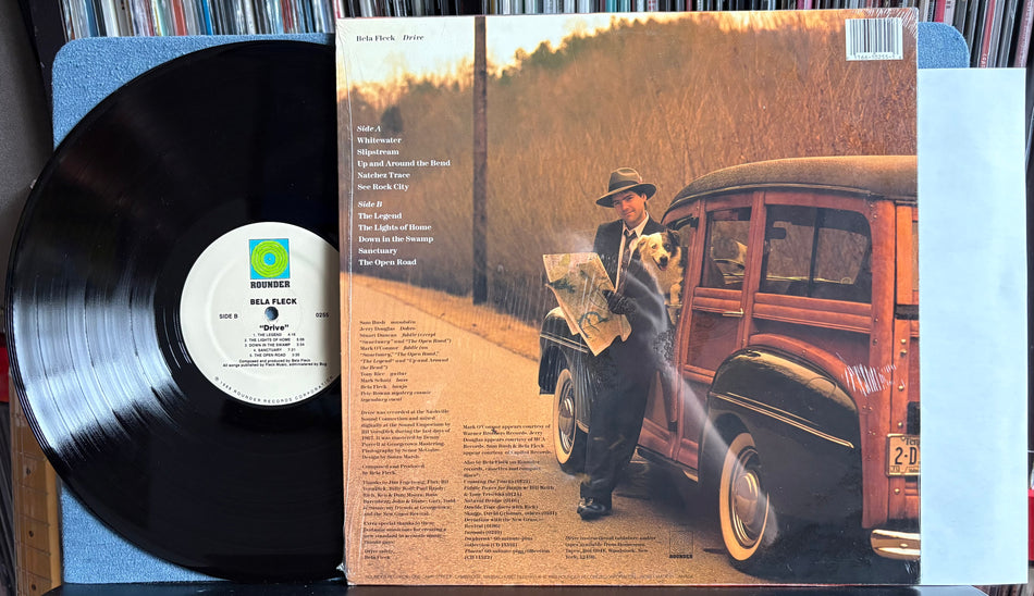 BELA FLECK DRIVE-NM 1988 ROUNDER QUIEX AUDIOPHILE 1st PRESS LP-SHRINK w/HYPE STCKR-BLUEGRASS