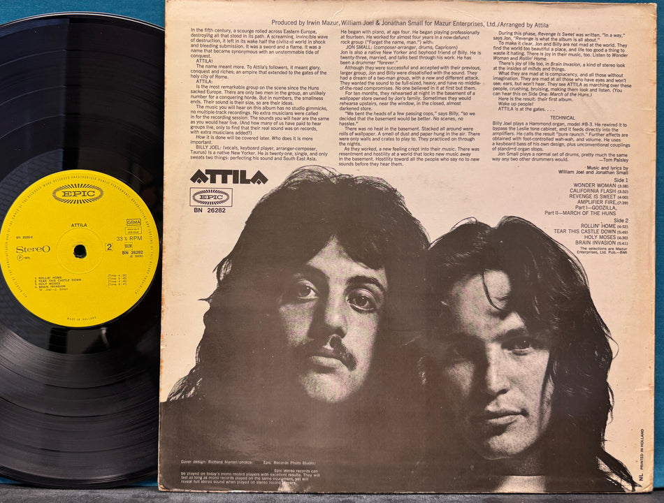 ATTILA-BILLY JOEL- NM- ORIG 1970 EUROPE 1st PRESS-WILD ORGAN PSYCH ROCK