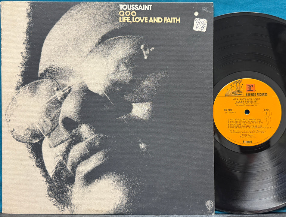 ALLEN TOUSSAINT LIFE, LOVE AND FAITH~ORIG 1972 LP~NEW ORLEANS FUNK-1A/1B