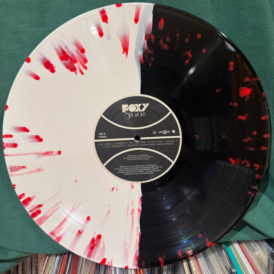 FOXY SHAZAM NM SELF-TITLED LMTD ED/500 BLACK /WHITE /RED LP-INSERT-SHRINK