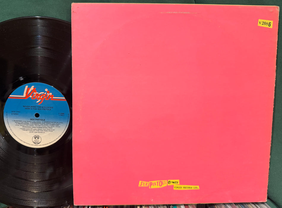SEX PISTOLS NEVER MIND THE BOLLOCKS~1977 UK BLANK BACK 12-SONG LP-A5/B8