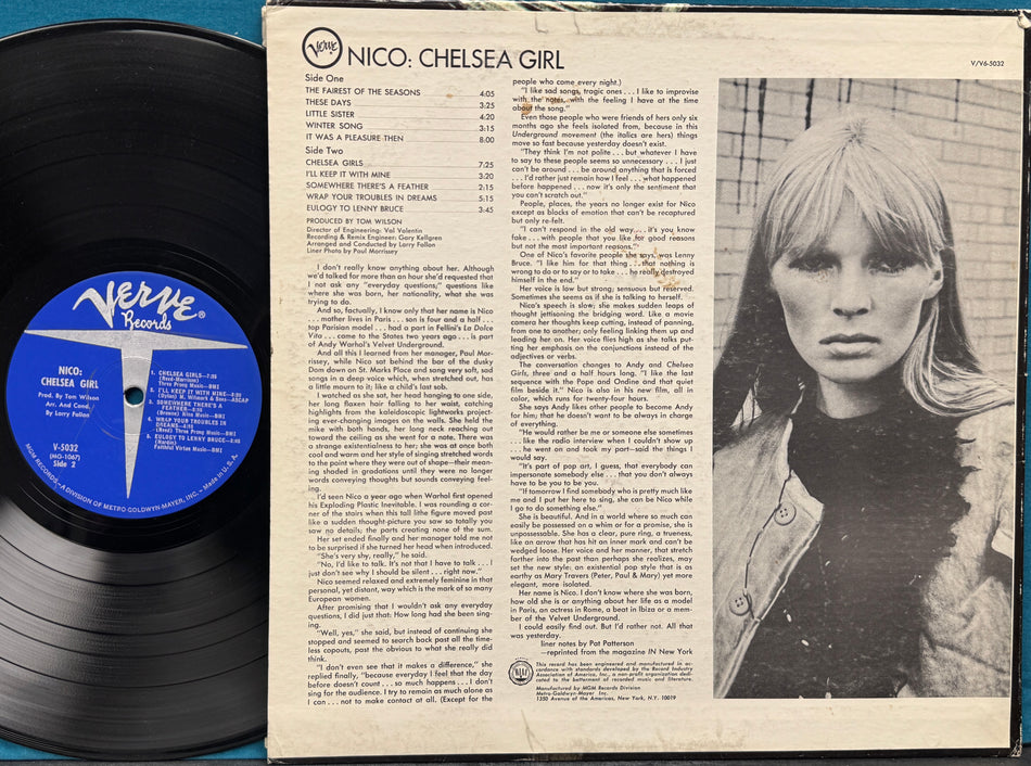 NICO CHELSEA GIRL-ORIG 1967 MONO LP-VELVET UNDERGROUND