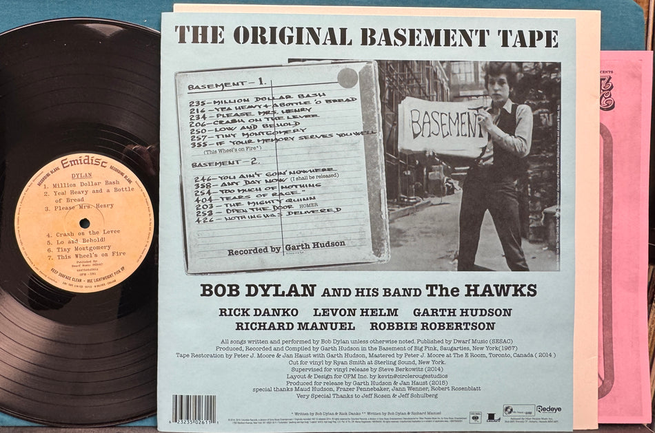 BOB DYLAN GARTH HUDSON SIGNED THE BASEMENT TAPE-LE 61/2500 130gm lp
