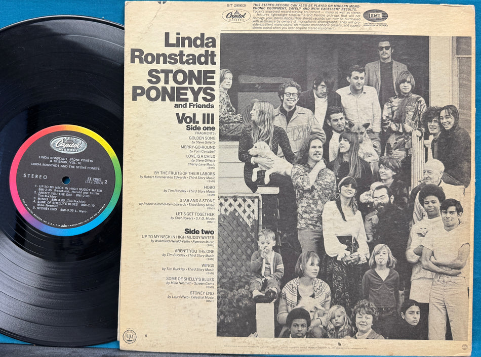 LINDA RONSTADT STONE PONEYS and FRIENDS- VOL. III - LA 1ST PRESS~FOLK PSYCH ROCK
