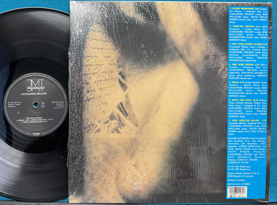 CASSANDRA WILSON SHE WHO WEEPS-NM ORIG 1991 GERMAN LP-SHRINK-JAZZ
