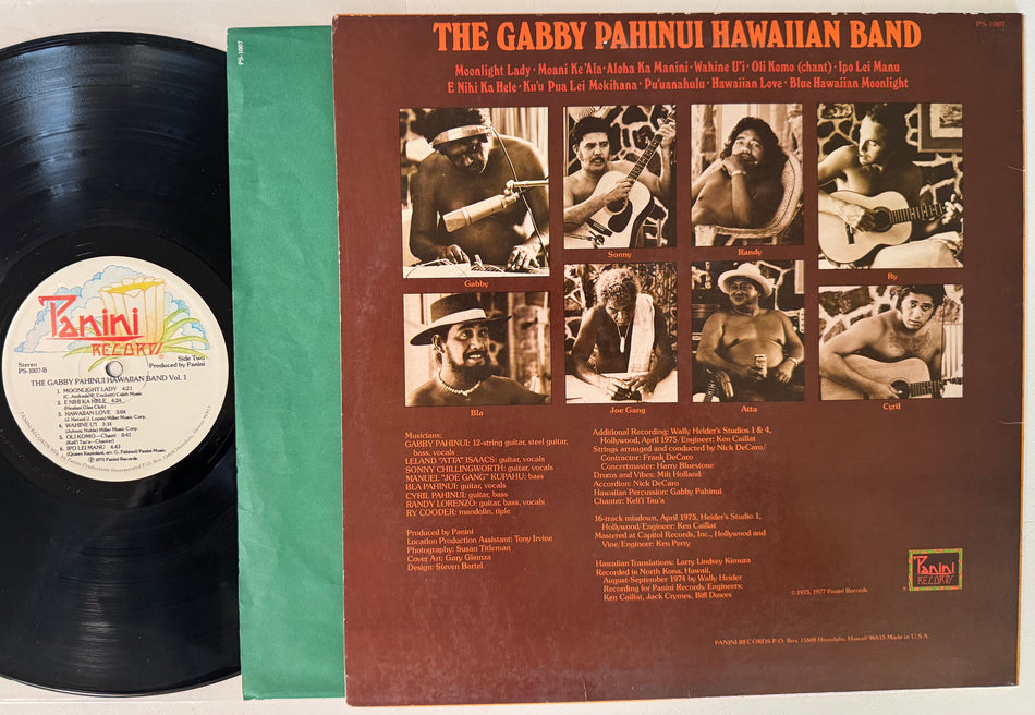 THE GABBY PAHINUI HAWAIIAN BAND~NM- ORIG 1977 HAWAII SLACK KEY GUITAR LP
