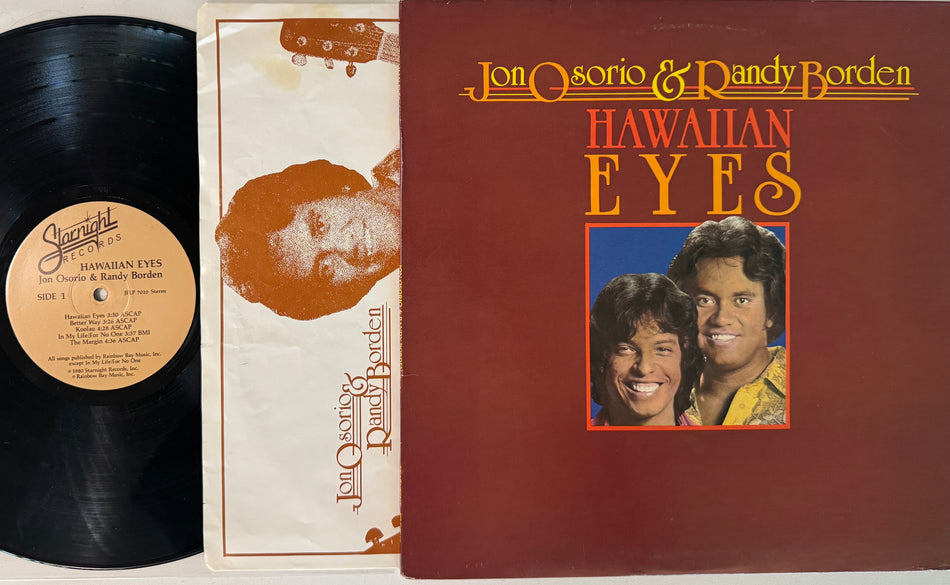 JON OSORIO & RANDY BORDEN HAWAIIAN EYES~NM- ORIG 1980 STARNIGHT RECORDS LP