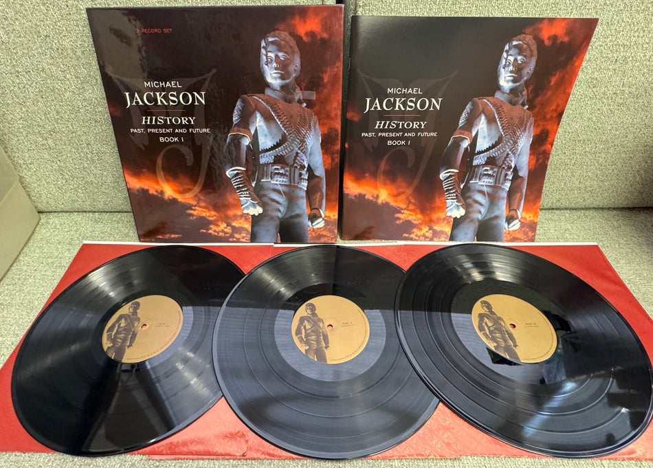 MICHAEL JACKSON HIStory-NM/NM- ORIG 1995 3LP BOX w/ BOOK~PLAYED ONCE ONLY!