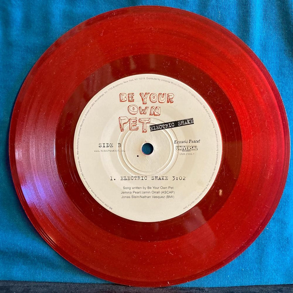 BE YOUR OWN PET ELECTRIC SHAKE~NM 2006 PROMO 7-INCH 45 RPM SINGLE~RED VINYL~BYOP