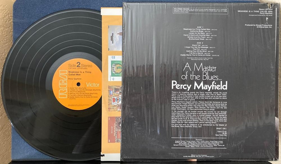 PERCY MAYFIELD WEAKNESS IS A THING CALLED MAN~NM- 1970 RCA 1st PRESS LP w/SHRINK
