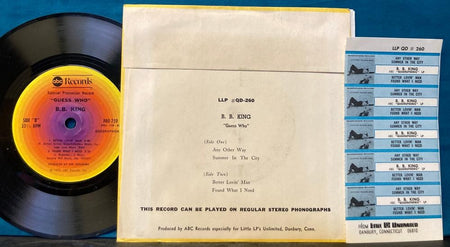 B.B. KING GUESS WHO~NM- RARE 7" PROMO EP PIC SLEEVE QUAD w/JUKEBOX CARDS~SUMMER