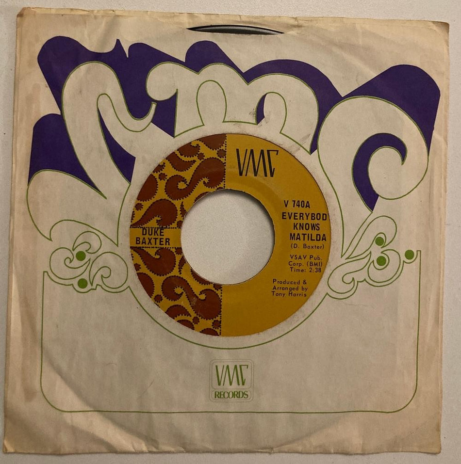 DUKE BAXTER EVERYBODY KNOWS MATILDA/ I AIN'T...NM-1969 FUNK SOUL VMC 45 w/SLEEVE