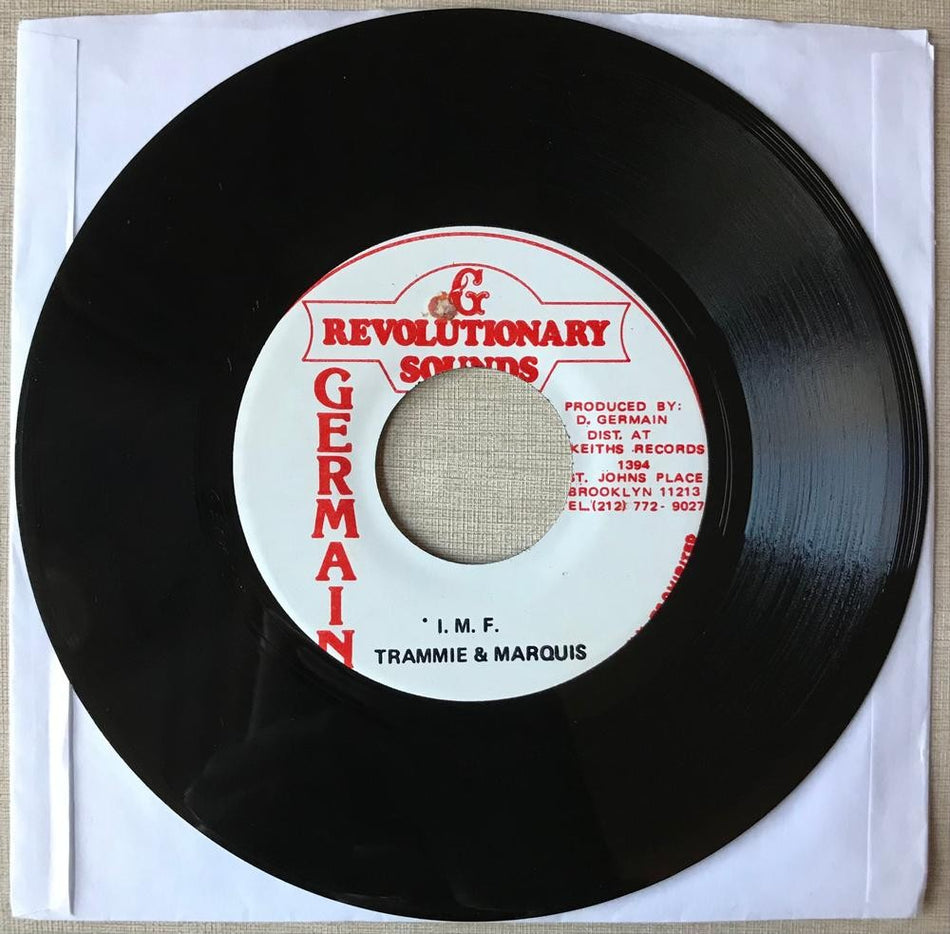 TRAMMIE & MARQUIS~I.M.F. /VERSION~NM- 1980 GERMAIN JAMAICA 7" 45 SNGL~REGGAE~DUB