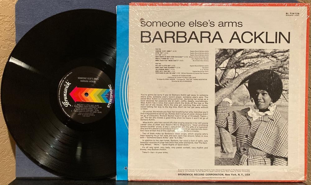BARBARA ACKLIN SOMEONE ELSE'S ARMS~NM ORIG 1972 BRUNSWICK 1st PRESS LP w/SHRINK