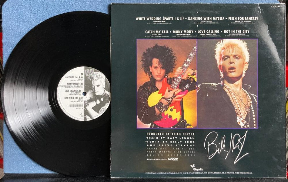 BILLY IDOL VITAL IDOL~NM- 1985 CHRYSALIS UK REMIX COMPILATION LP~STEVE STEVENS