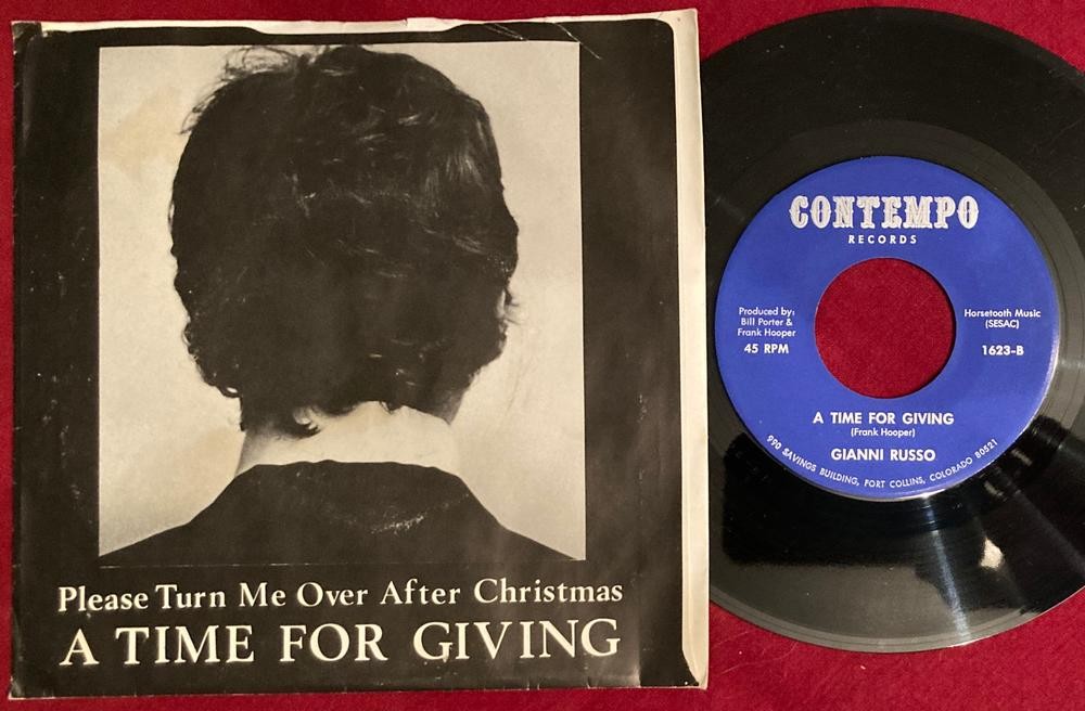 RUSSO GIANNI A MAN ALONE/ A TIME FOR GIVING~1970 NM- PICTURE SLEEVE 45 RPM 7"