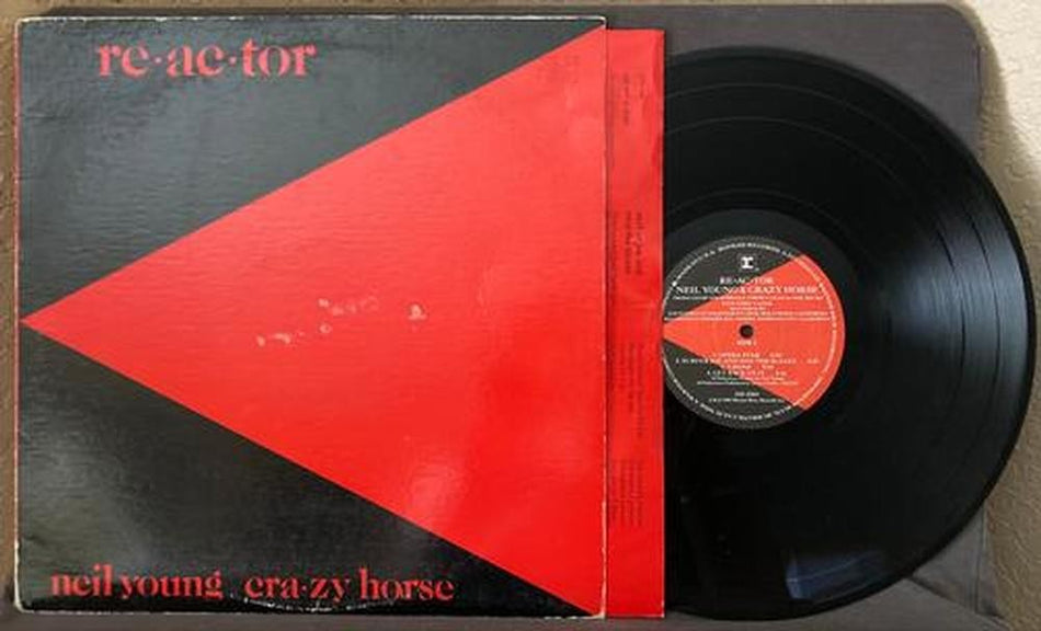 NEIL YOUNG REACTOR~ORIG 1981 QUIEX REPRISE LP~INNER~CRAZY HORSE~SOUTHERN PACIFIC