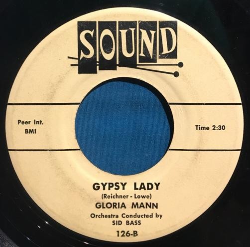 GLORIA MANN A Teenage Prayer /Gypsy Lady~ORIG 1955 POP VOCAL on SOUND 7"